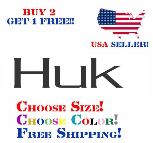 HUK Performance Fishing Gear Outdoor Sports Decal Sticker Choose Color And Size 