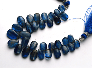 106-CT-5-NATURAL-DARK-KYANITE-SMOOTH-PEAR-SHAPE-BEADS-Briolettes-9-14-MM