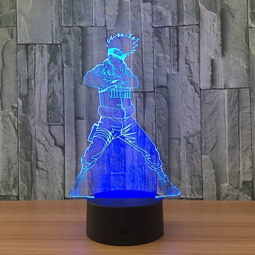3D Anime Naruto Shippuden Hatake Kakashi Night Light Decor LED Table Desk Lamp