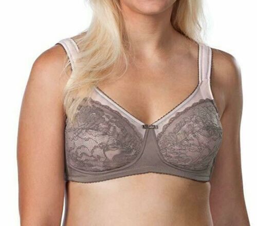 LEADING LADY #5203 WHITE BRA or MOCHA /PINK WIRE FREE DREAMY COMFORT SIZE 50,52 