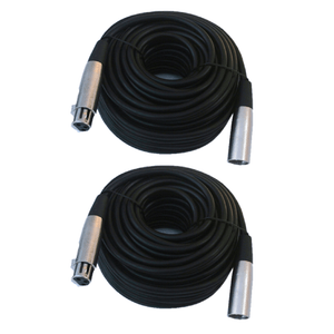 2 lot 100ft xlr male to female 3 pin MIC Shielded Cable audio Microphone Pack