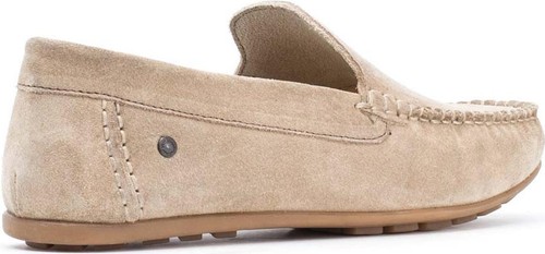 Base London HENTON Mens Leather Casual Slip On Moccasin Loafers Shoes Taupe