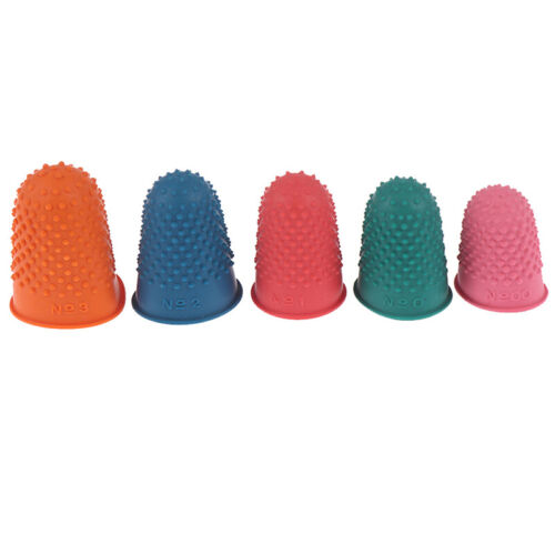 5Pcs Counting Cone Rubber Thimble Protector Sewing Quilter Finger Tip Craft  WM 