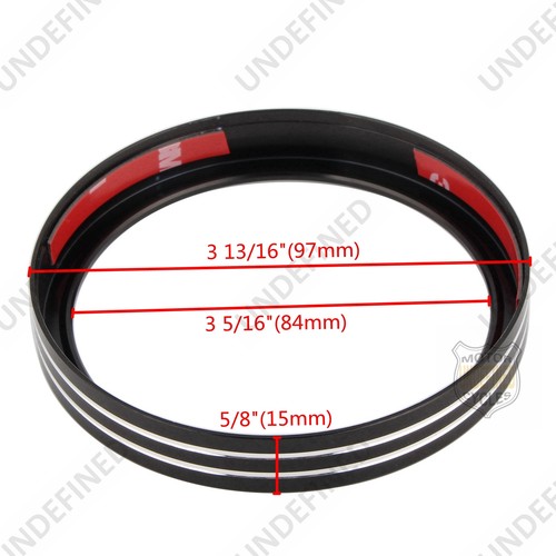 Black Edge Cut Speedometer Gauges Accent Trim Ring For Harley Dyna Breakout FXD