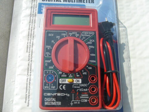 7 FUNCTION DIGITAL MULTIMETER BY CENTECH ITEM 69096 DC AC BATTERY TEST LCD READ 