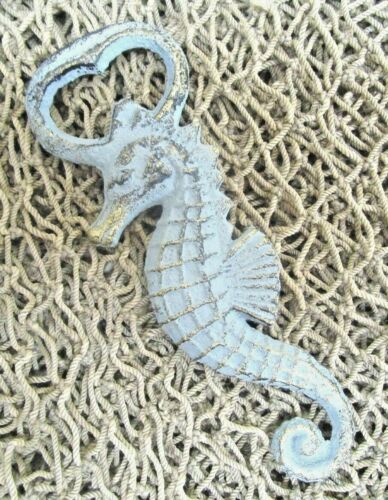 CAST IRON BAR CAVE SEA HORSE CAMPING BOTTLE OPENER SODA BEACH BEER HOME