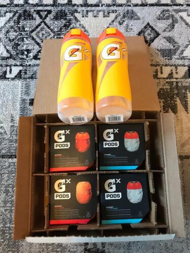 Glacier Freeze /& Fruit Punch Gx Pods Bundle Gatorade Gx Water Bottles 2