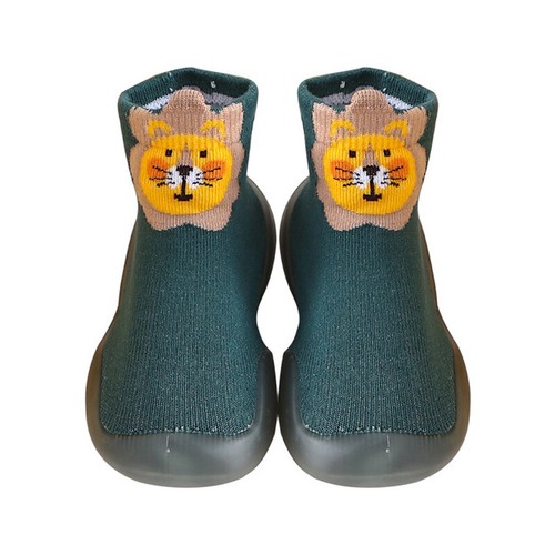 Girls Boys Cute Animal Print Flat Sock Shoes Toddler Kids Anti-skid Rubber Boots