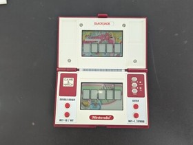 Nintendo Game & Watch Black Jack BJ-60 Vintage Handheld 1985 Works w/ Manual