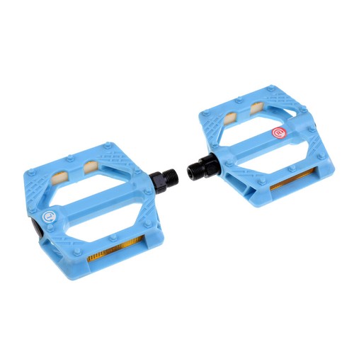 Bike Bicycle Pedals Bearing Flat-Platfrom Cycling Replacement 1//2/" Blue