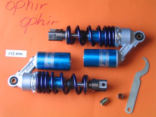 9.25/" 235mm A Pair Gas Shock Absorbers Honda Yamaha Kawasaki Suzuki Scooter Blue