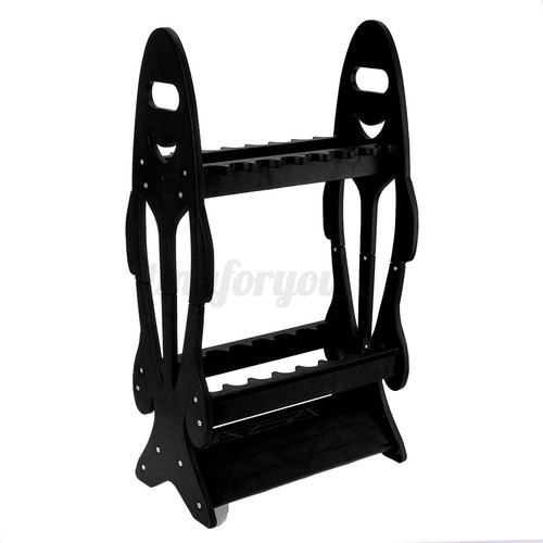 16 Rods Fishing Rod Rack Stand Combos Storage Organizer Pole For Rests Red//Black