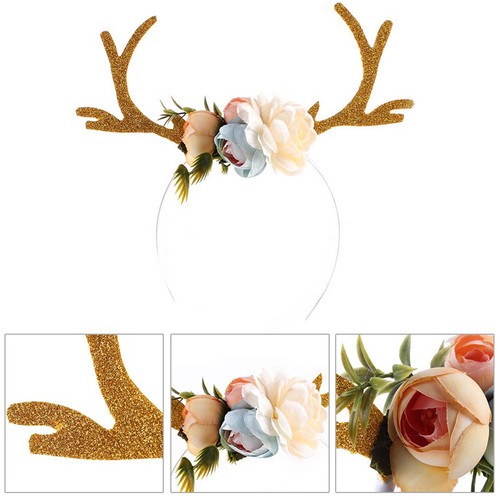 Reindeer Headband Horns Cosplay Antlers Christmas Deer Ears Hair Accessories New