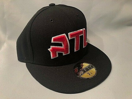 ATLANTA HAWKS NEW ERA 59FIFTY BLACK /& RED CUSTOM FITTED CAP HAT NBA