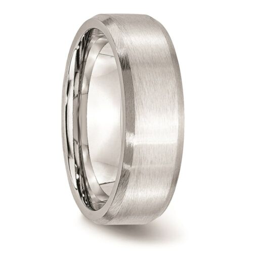 Details about / Cobalt Beveled Edge Satin 7mm Band S:9.5