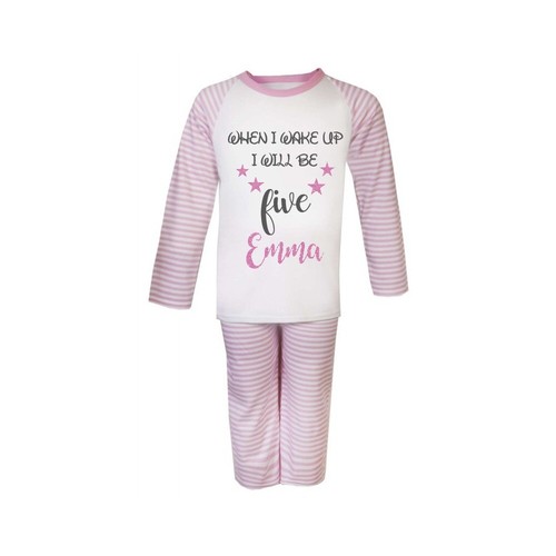 Age 1-5 Baby//Infant Birthday Pyjamas Boy Girl When I Wake Up I Will Be
