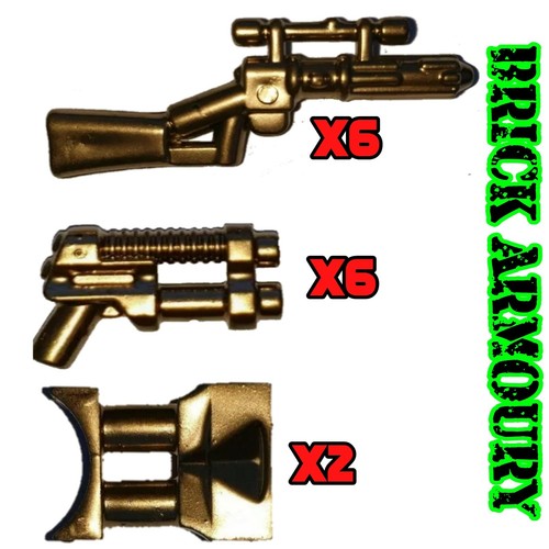Star Wars 14 Pcs Custom Gold armes Pack pour LEGO ® Minifigures