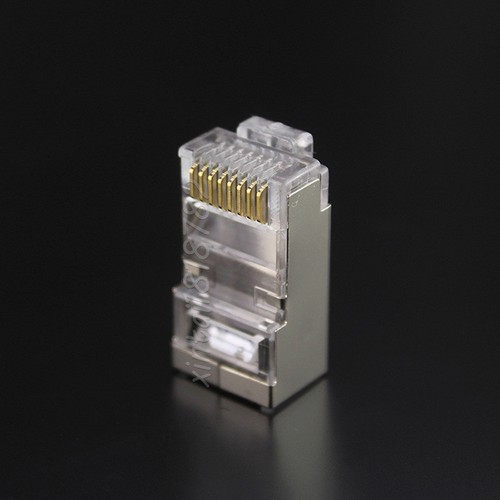 10pcs rj45 connector cat6 8p8c shielded network connectors rj45 plug terminals