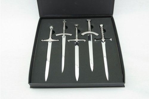 Game of Thrones 5 Piece letter opener set gift boxed.beautifully presented.