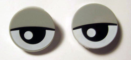 LEGO 2x2 Round Tile Earrings Big Eyes