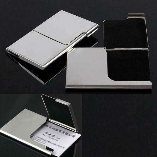 Visitenkartenetui Edelstahl Visitenkarten Kreditkartenetui NEU Brieftasche I8C5