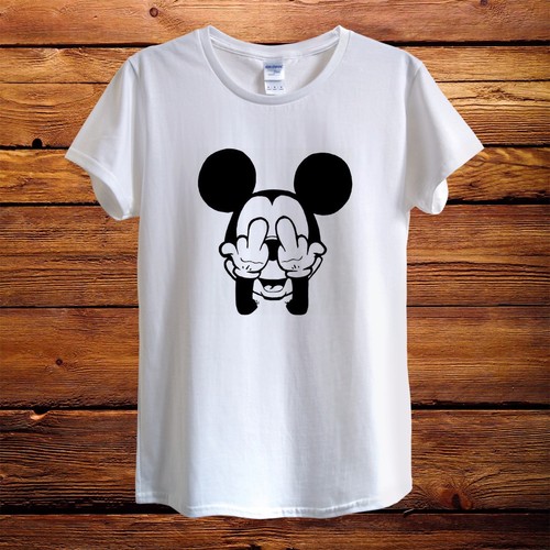 Mickey Mouse Fingers Dope Top Design T-Shirt Men Unisex Women Fitted Funny Gift
