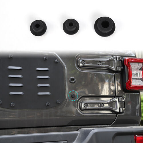 3pcs Tailgate Rubber Plug Dust Decoration Cover Trim for Jeep Wrangler JL 2018+