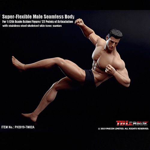 TBLeague 1//12 Scale Super Flexible Male Seamless Body 6/"Figure TM01A /& TM02A