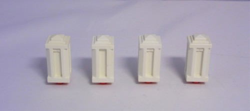 PLAYMOBIL 4 x Säule Pfosten Zwischenstück Geländer 1er weiß 3019 4250 Schloss