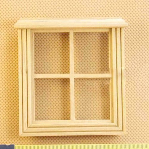 1 12 Dollhouse Miniature DIY Fitment Wooden Square Housework Mini Windows N K6G8