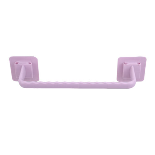 Bathroom Self Adhesive Plastic Single Towel Bar Rail Storage Rack Holder Rod KV 