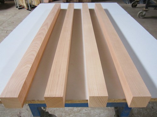 4 Buche Tischbeine 50x50x1000mm 4-seitig gehobelt Tisch Kantholz Kanthölzer TOP