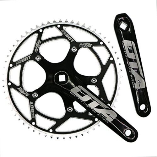 Single Speed Crankset Set 60T 170mm Crankarms 130 BCD Fixed Gear Bicycle Cycling