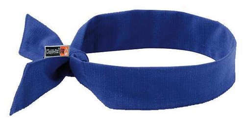 Cotton CHILL-ITS BY ERGODYNE 6700FR Flame Resistant Cooling Bandana Blue