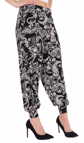Paisley, 1X New Womens Plus Size Printed Alibaba Harem Pants Trousers Paisley, 1X New Womens Plus Size Printed Alibaba Harem Pants Trousers