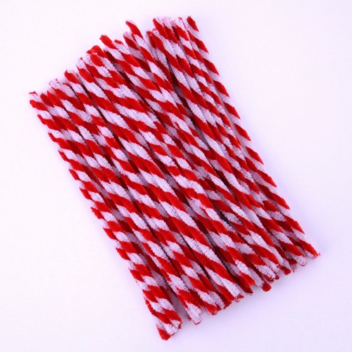 Simply Creative Basics Red /& White Christmas Candy Cane Pipe Cleaners 60 Pieces