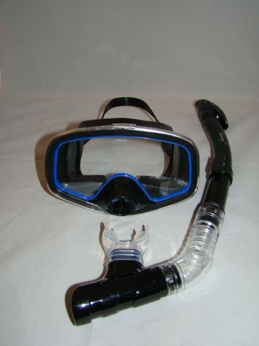 SELF PURGE DIVING MASK /& DRY SNORKLE BLACK COLOR SCUBA WETSUIT 69-8