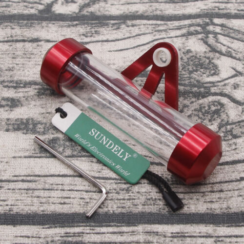 Motorcycle Bike Waterproof Round Tax Disc Cylindrical Holder Tube Pipe Red 