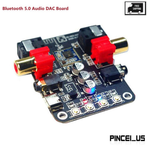 Bluetooth 5.0 Audio DAC Board 5V Receiver Transmitter Converter Fiber pe66 