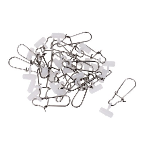 20x Angeln Wirbel Lock Sicherheits Karabiner Einhänger Fastlink Snaps