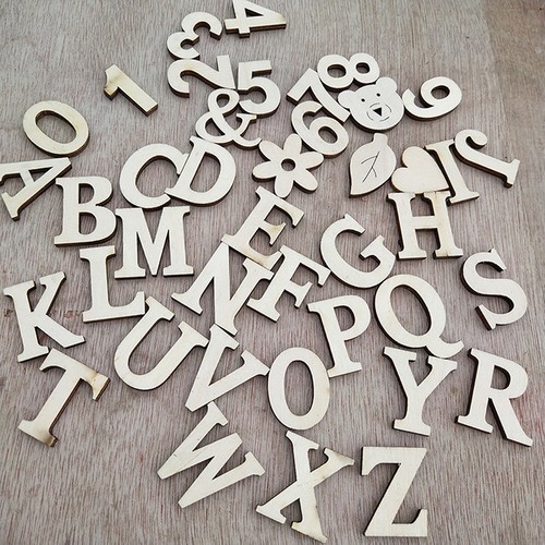 26 A-Z Wooden Freestanding Letters Alphabet Wedding Party Crafts DIY Decor LH