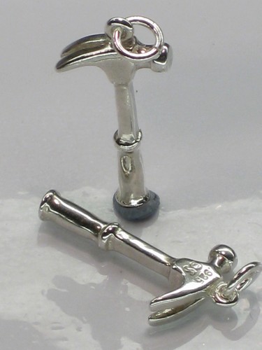 Hammer sterling silver charm .925 x 1 Hammers and tools charms DKC12093