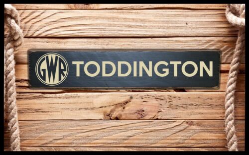 Details about  &nbsp;GWR Toddington vintage style sign RAILWAY Train Rail Steam Engine Personalised