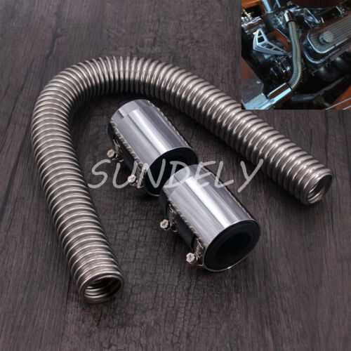 Universal 24/" Stainless Steel Radiator Flexible Coolant Water Hose Kit With Caps
