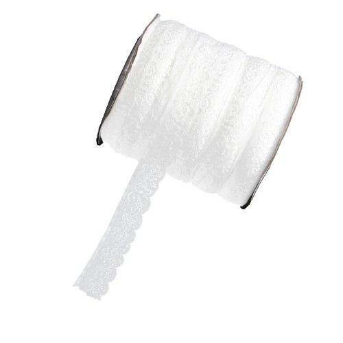 10 Yard 2.5cm Elastic Lace Edge Trim Ribbon Sewing DIY Party Accessories