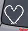 Fishing Hook Heart Vinyl Decal Sticker Car Window Bumper Love Fish Lure Hunting