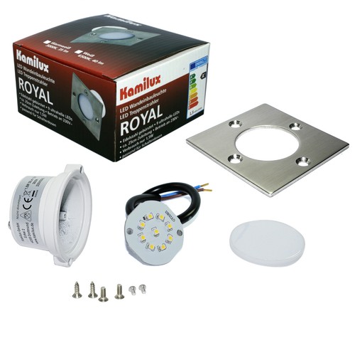230v LED Interrupteur doses wandeinbau Luminaires d/'Escalier projecteur royal-s 120 ° ip20