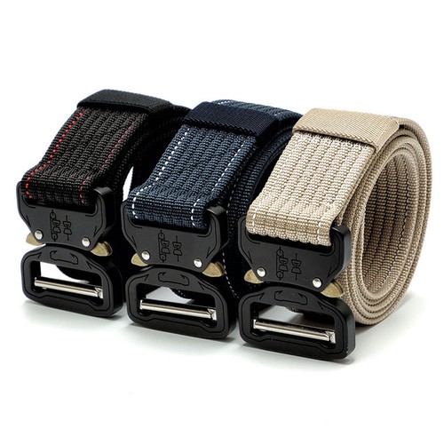 49.2/" Men Tactical Buckle Belt Waistband Tactical Rescue Rigger Tool Nylon Belt