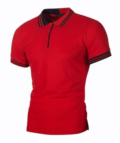 New Fashion Mens Stylish Casual T-Shirts Slim Fit Short Sleeve POLO Shirt Tops