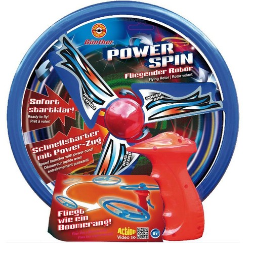 Propeller-Flugspiel Power Spin mit Schnellstarter 26,5cm Flugspiel Propeller